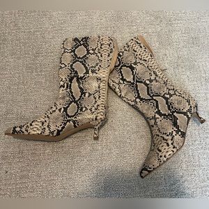 Journee Collection Esperanza Wide Calf Boot | Natural Snake Print